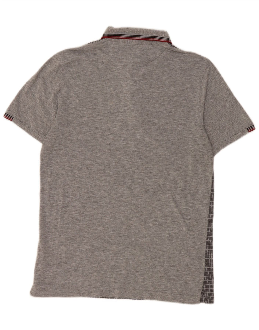 Męska koszulka polo Ted Baker, rozmiar 3, średni szary, poliester w kratkę