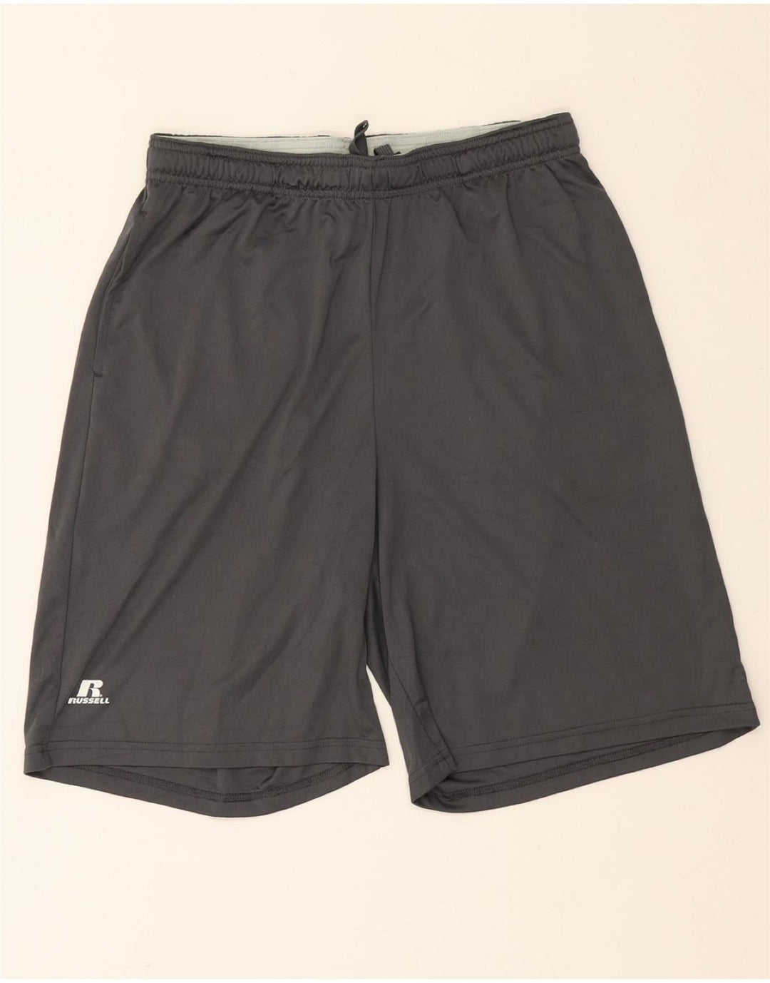 RUSSELL ATHLETIC Mens Dri-Power Sport Shorts Large  Grey Polyester Vintage Russell Athletic and Second-Hand Russell Athletic from Messina Hembry 