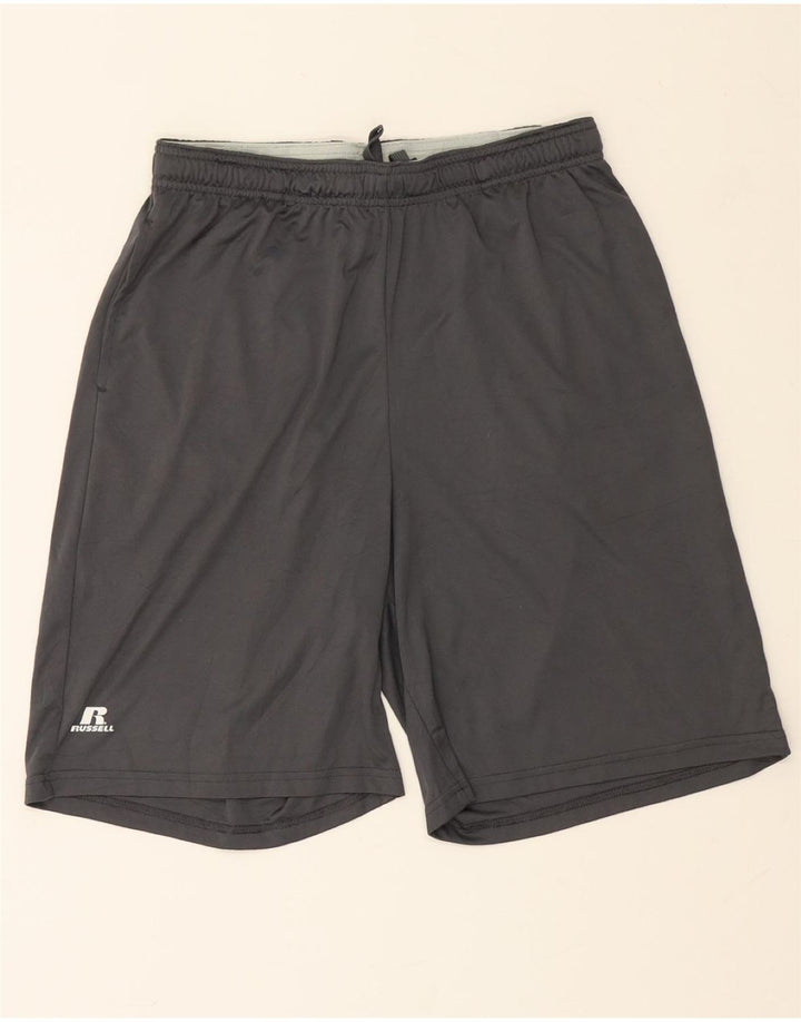 RUSSELL ATHLETIC Mens Dri-Power Sport Shorts Large  Grey Polyester Vintage Russell Athletic and Second-Hand Russell Athletic from Messina Hembry 