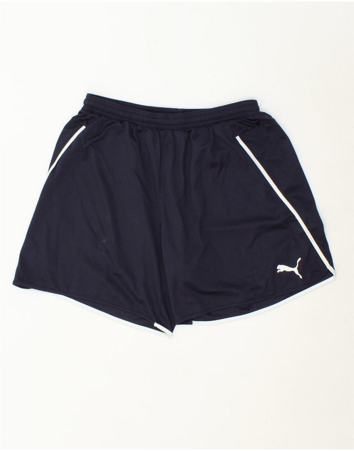 PUMA Mens Sport Shorts Large  Navy Blue Vintage Puma and Second-Hand Puma from Messina Hembry 