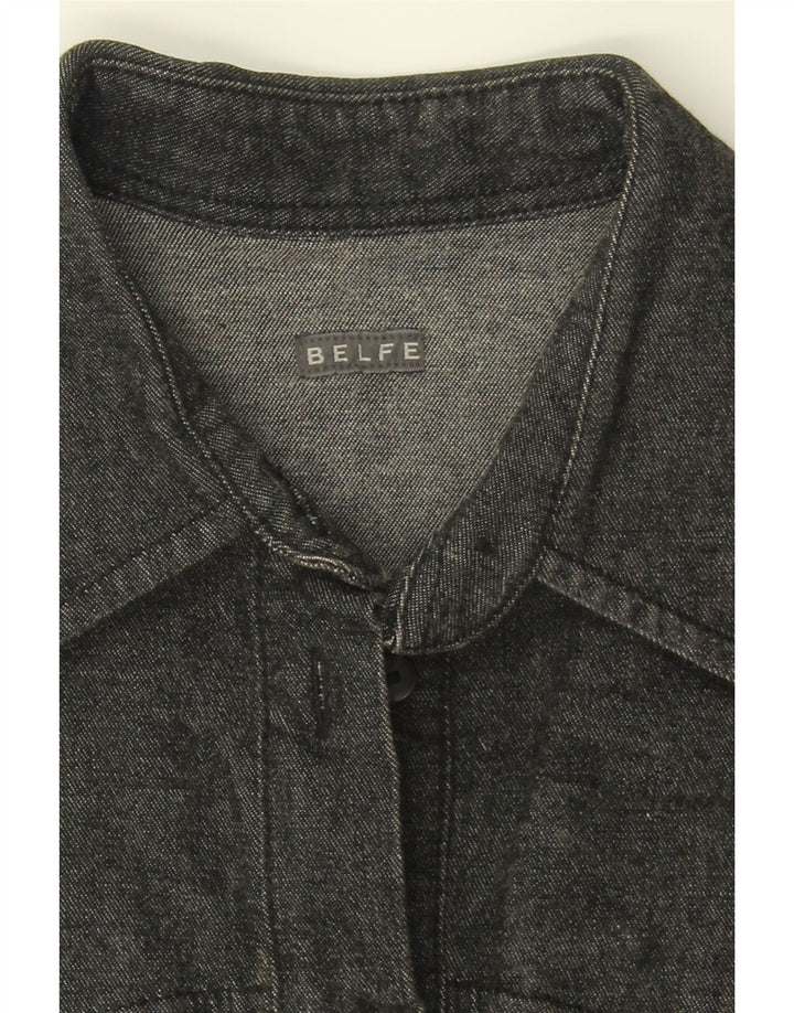 BELFE Womens Denim Shirt IT 44 Medium Grey Cotton Vintage Belfe and Second-Hand Belfe from Messina Hembry 
