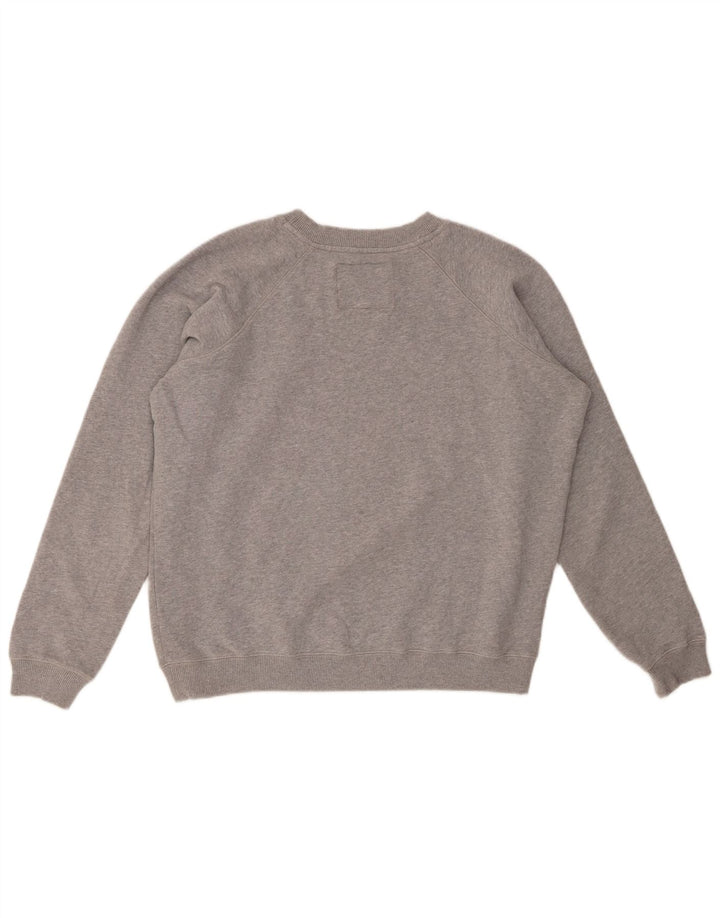 JACK WILLS Womens Oversized Sweatshirt Jumper UK 12 Medium Grey Cotton