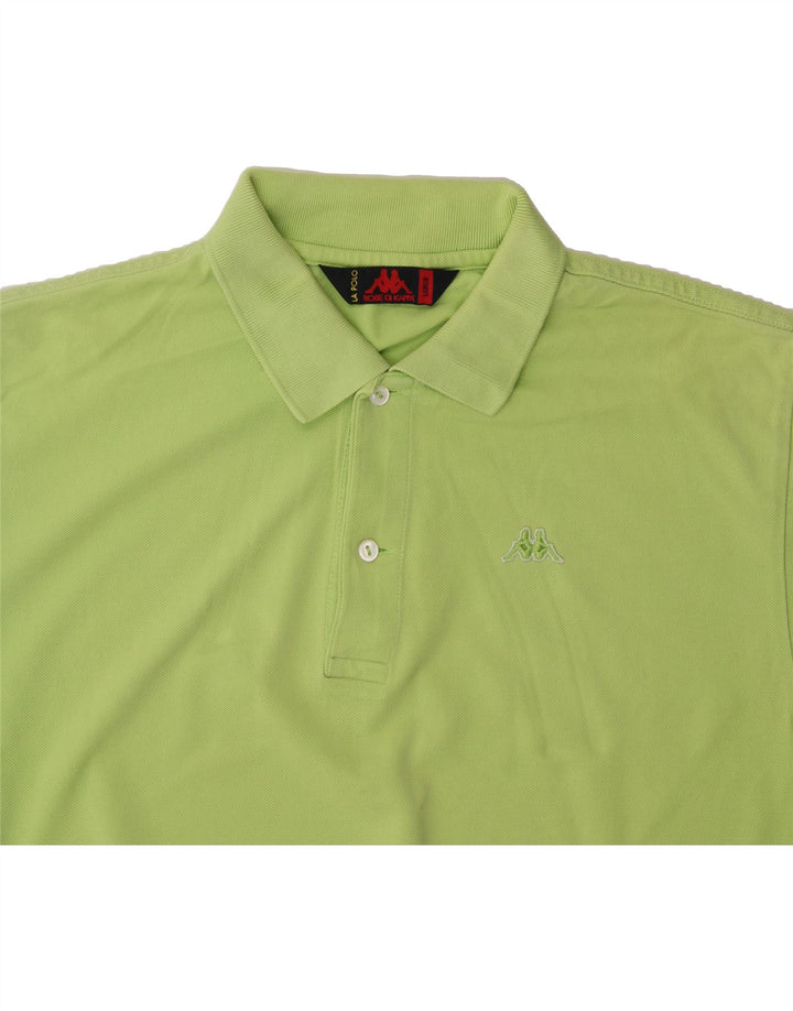 KAPPA Mens Polo Shirt Large Green Cotton Vintage Kappa and Second-Hand Kappa from Messina Hembry 