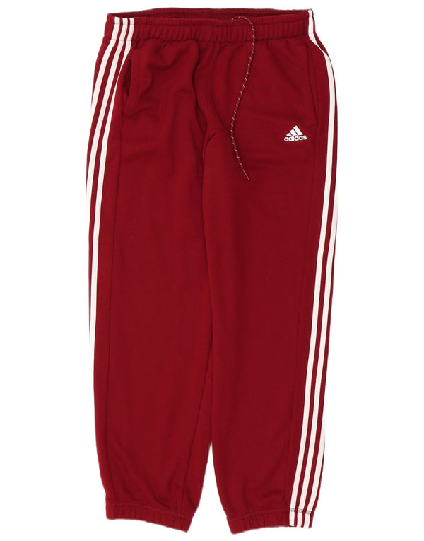 Adidas Mens Tracksuit Trousers Joggers Large Burgundy Cotton