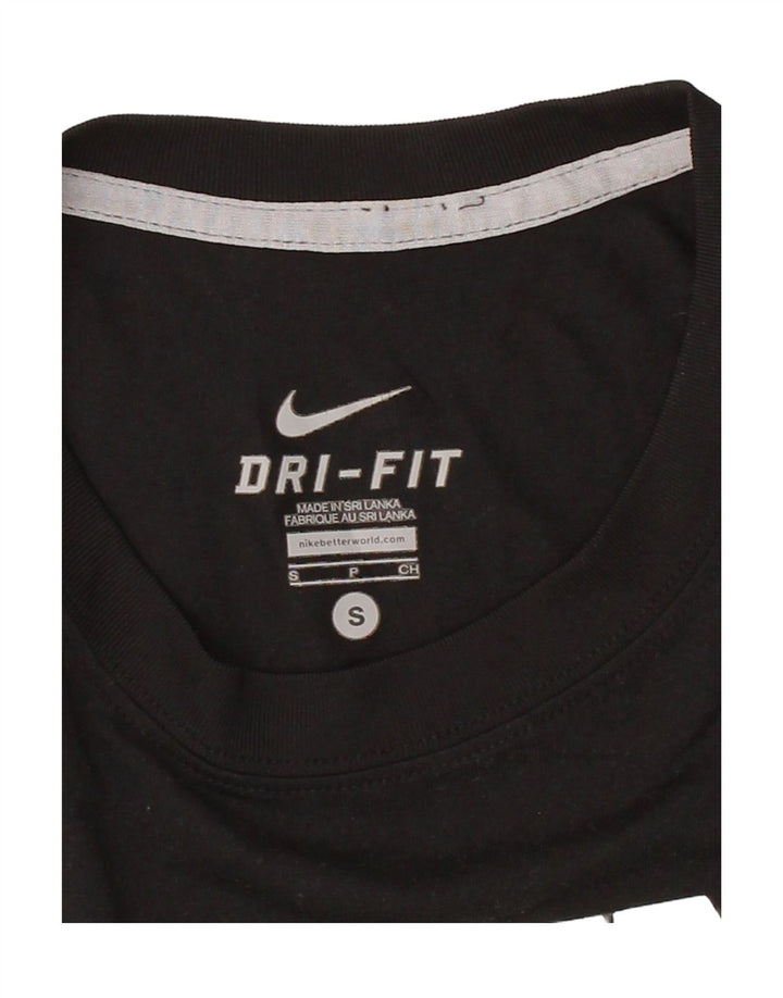 NIKE Mens Dri Fit Graphic T-Shirt Top Small Black Polyester