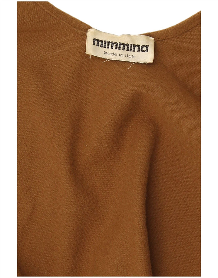 MIMMINA Damen Cape-Cardigan-Pullover, Einheitsgröße, Beige