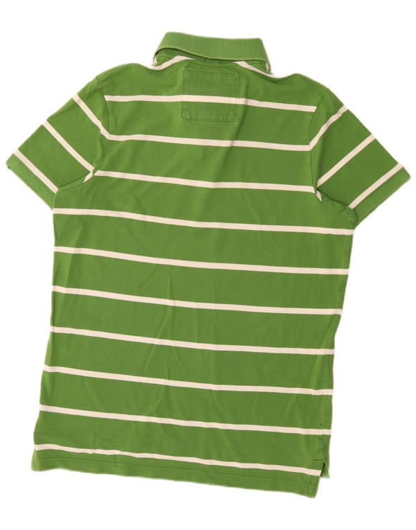 Polo da rugby da uomo Muscle Abercrombie & Fitch XL in cotone a righe verdi