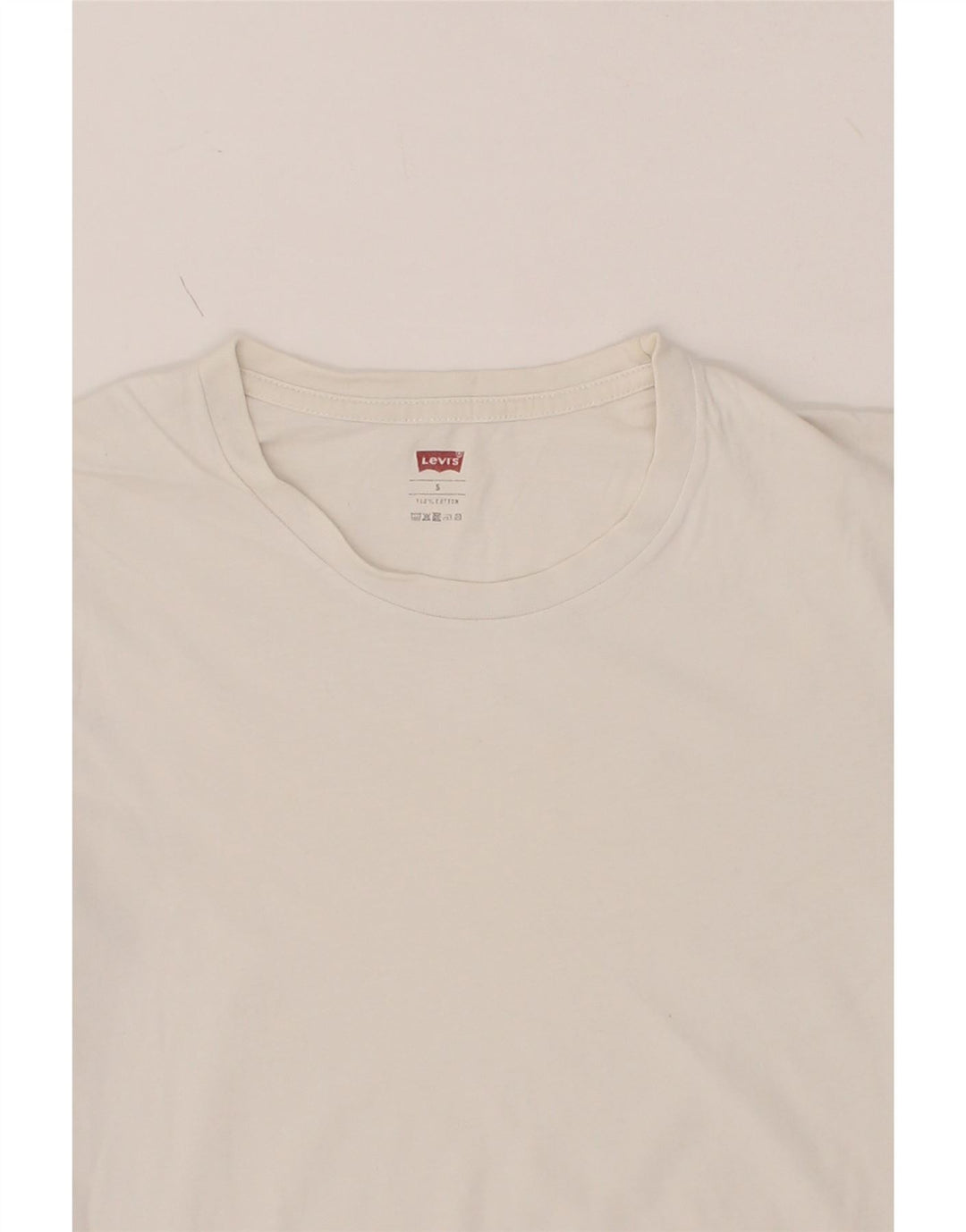 LEVI'S Mens T-Shirt Top Small White Cotton Vintage Levi's and Second-Hand Levi's from Messina Hembry 
