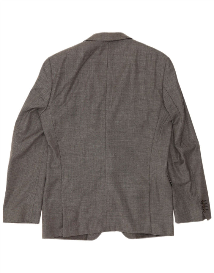 Lanificio In Biella Mens 2 Button Blazer Jacket UK 50 Large Grey