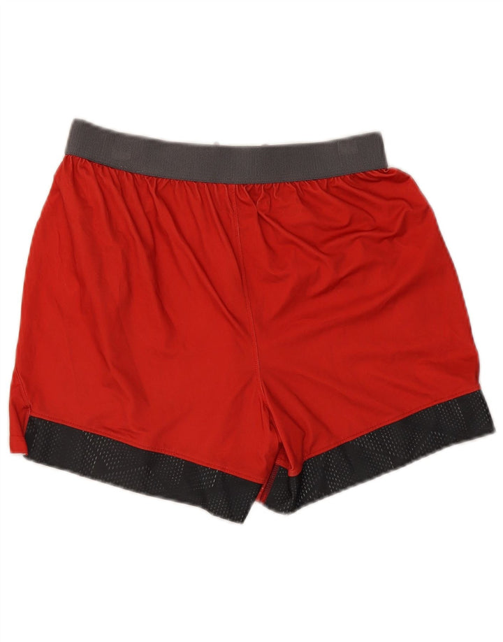 Under Armour Womens Sport Shorts UK 10 Small Red Colourblock Polyester