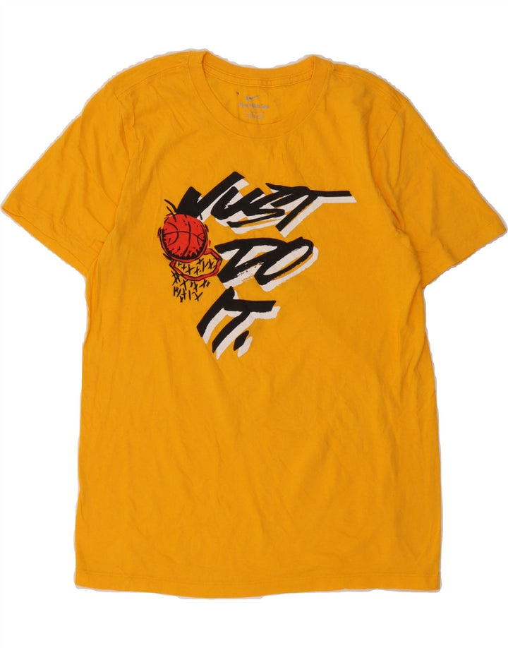 NIKE Mens Graphic T-Shirt Top Small Yellow Cotton Vintage Nike and Second-Hand Nike from Messina Hembry 