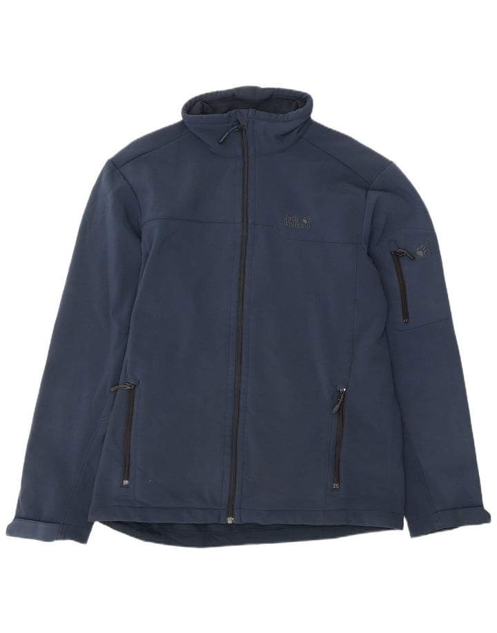 Jack Wolfskin Chaqueta cortavientos para hombre UK 40 Grande Azul marino Poliéster