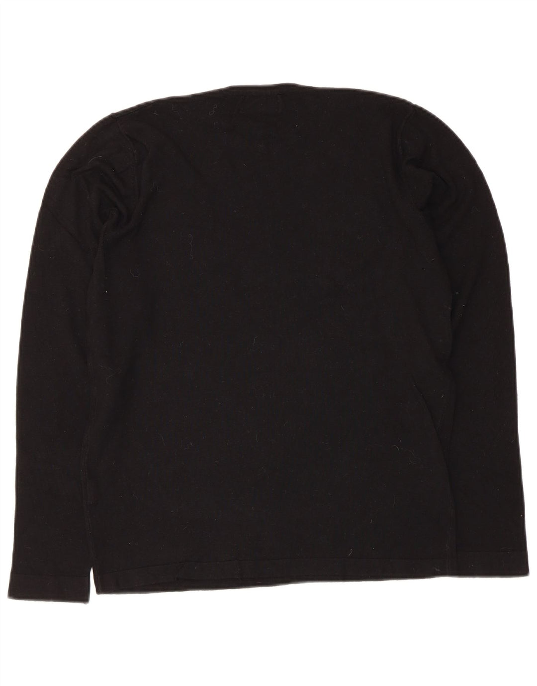 Zara Mens Top Long Sleeve Small Black Viscose