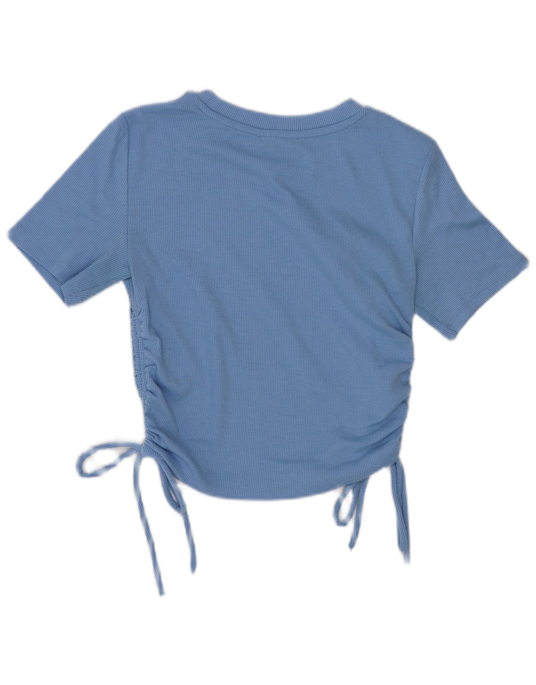 Zara Womens Crop Blouse Top UK 12 Medium Blue