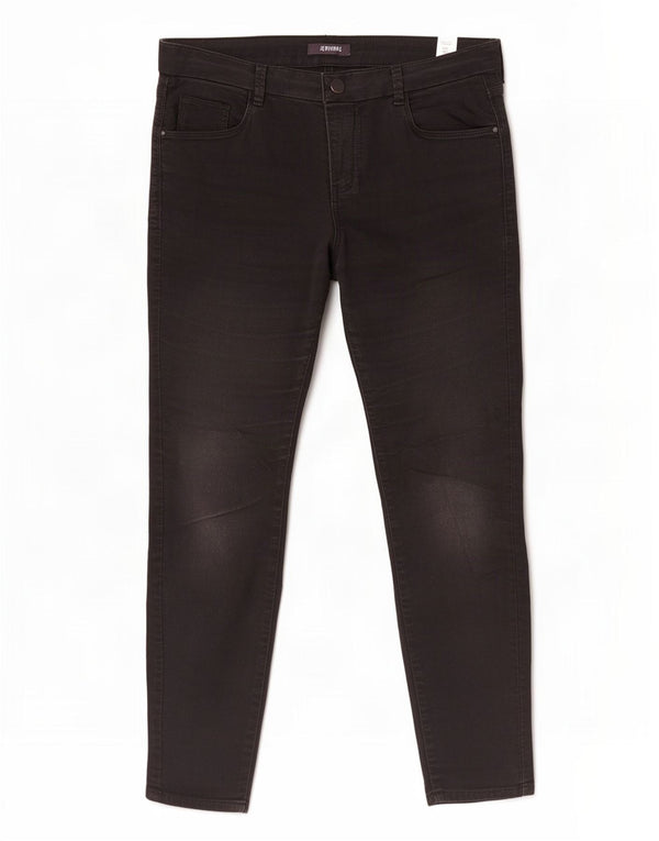 Marks & Spencer Womens Short Jegging Jeans UK 14 Large W32 L27 Black Cotton