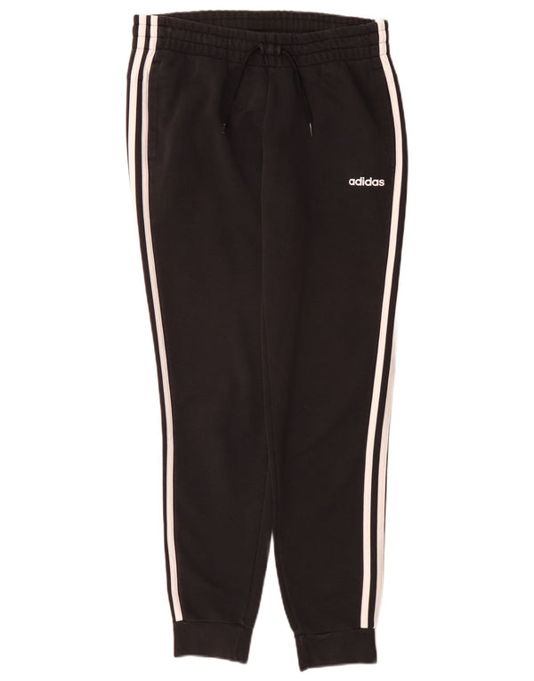 Adidas Womens Tracksuit Calças Joggers UK 12/14 Médio Algodão Preto
