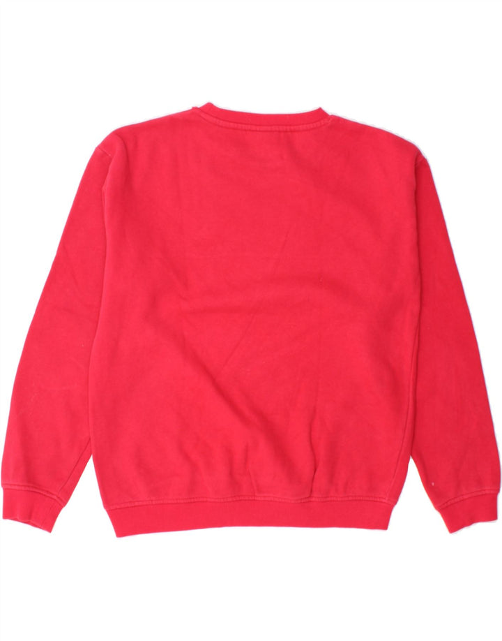ELLESSE Womens Graphic Sweatshirt Jumper UK 12 Medium Red Cotton Vintage Ellesse and Second-Hand Ellesse from Messina Hembry 