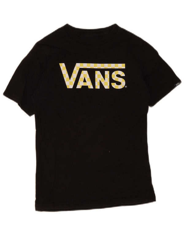 Chłopięcy T-shirt z grafiką Vans o dopasowanym kroju, 8-9 lat, mały, czarny, bawełniany