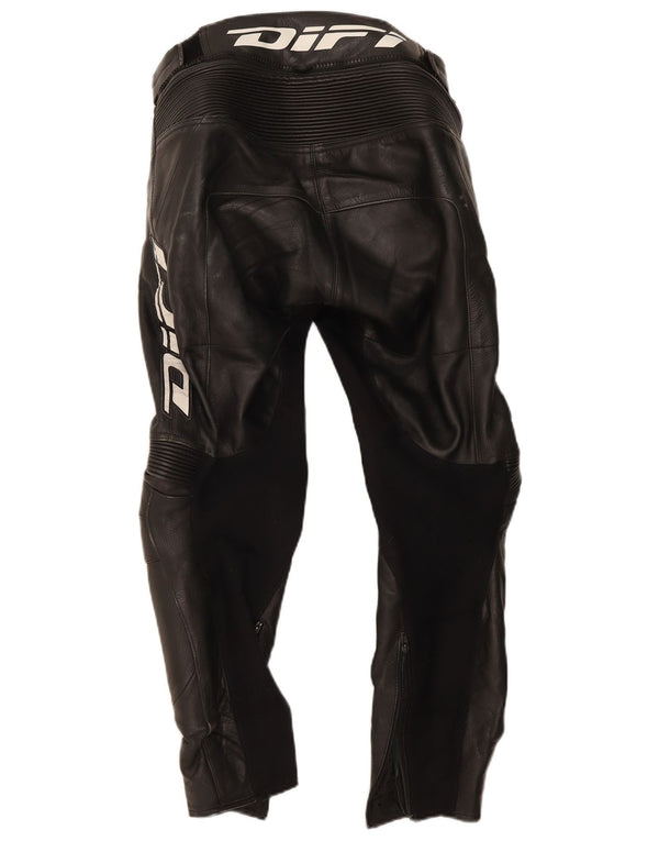Pantaloni da moto da corsa in pelle da uomo Difi W30 L28 motociclista nero