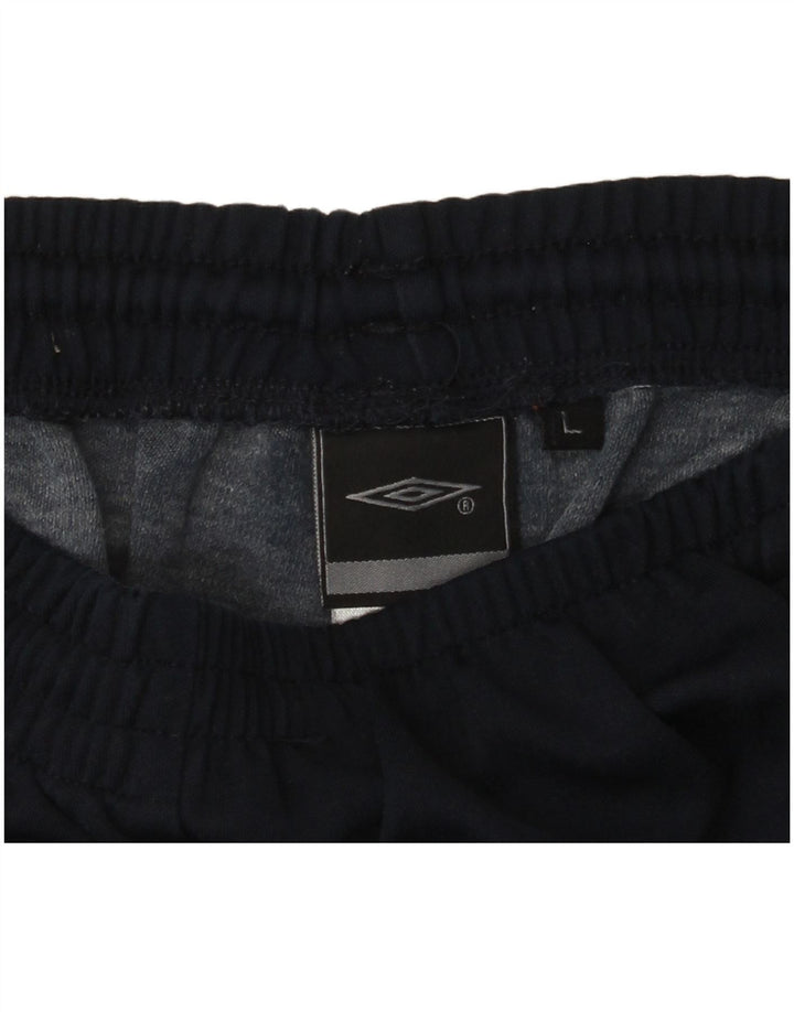 Umbro Mens Graphic Tracksuit Trousers Large Navy Blue