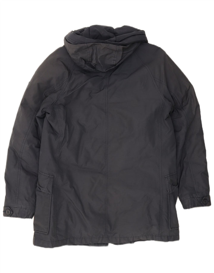 Woolrich Mens Hooded Parka Jacket UK 36 Small Navy Blue