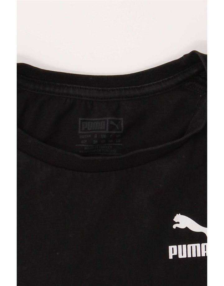 Puma Top corto da donna a maniche lunghe UK 10 Small Nero