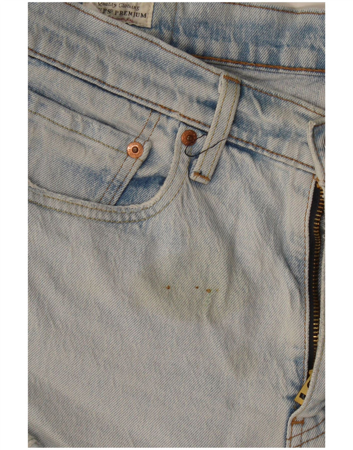 Levi's Womens 512 Denim Distressed Hot Pants W32 Large Blue Cotton