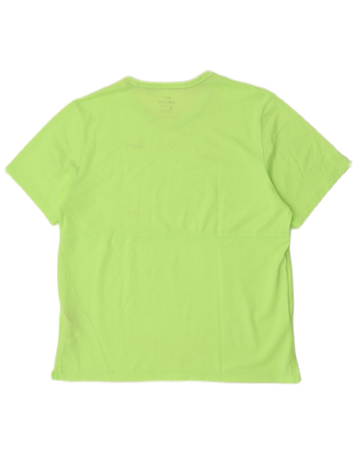 Nike Mens Dri Fit Running T-Shirt Top Large Green Polyester