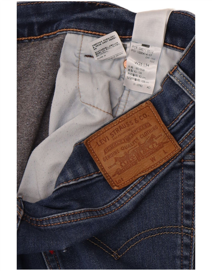 Męskie jeansy Levi's Slim W36 L34 Niebieskie bawełniane