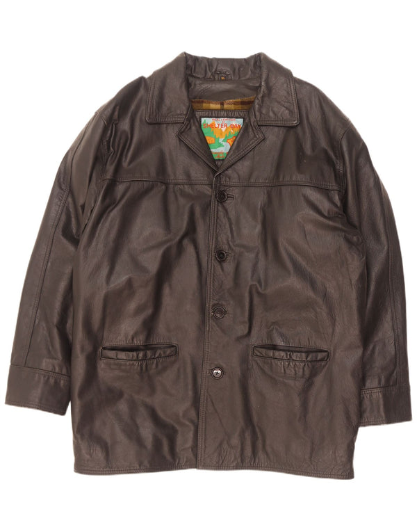 Giacca in pelle da uomo Shelter Bay UK 42 XL Nera