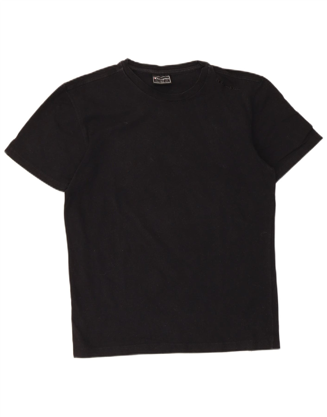 Champion Mens T-Shirt Top Large Black Cotton