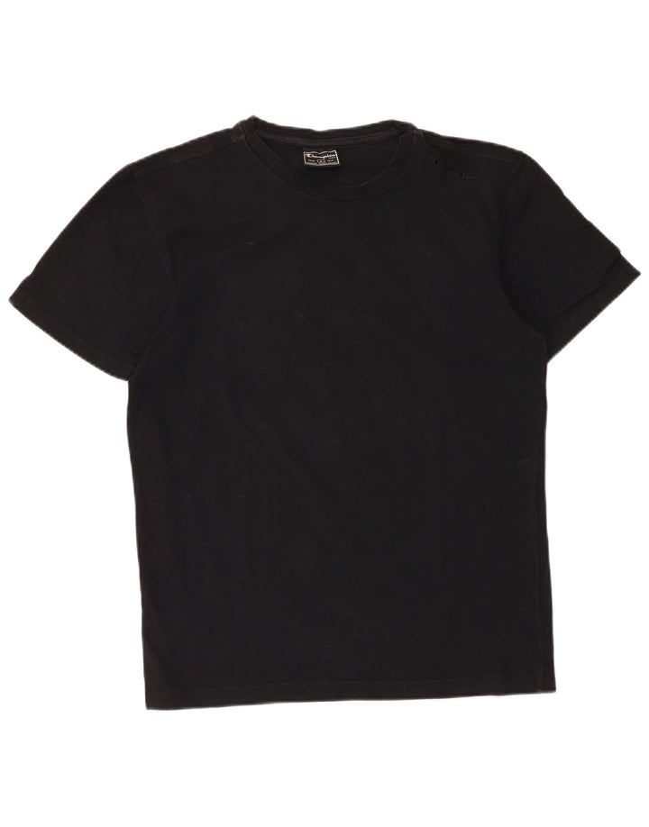 Champion Mens T-Shirt Top Large Black Cotton