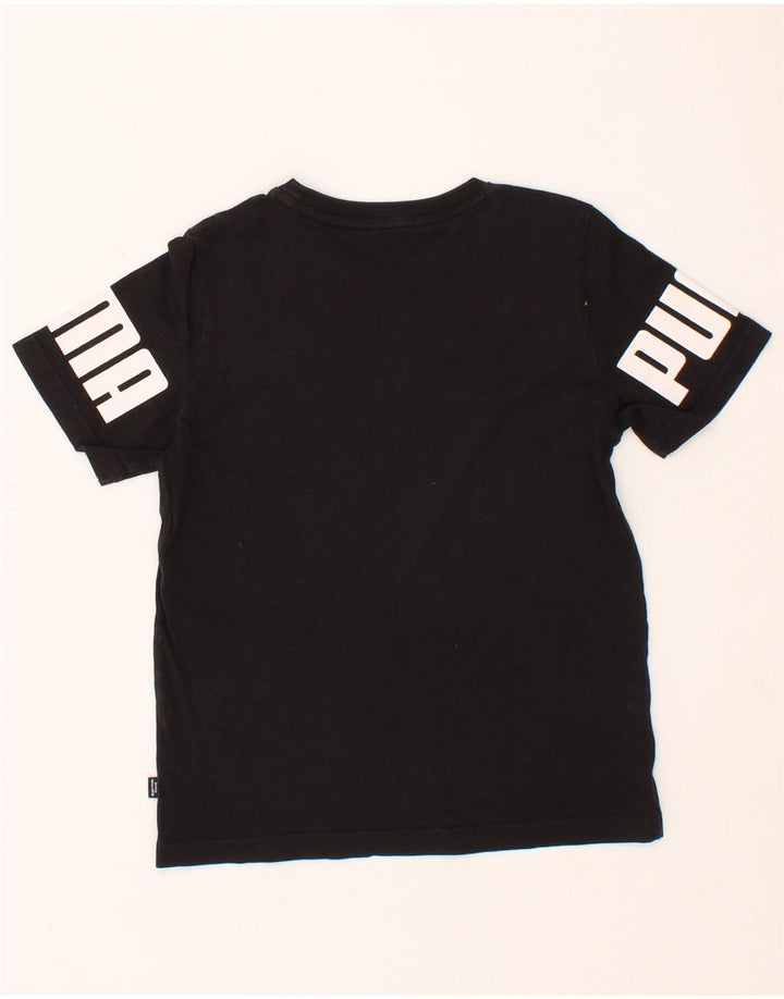 PUMA Boys Graphic T-Shirt Top 9-10 Years Small Black Vintage Puma and Second-Hand Puma from Messina Hembry 