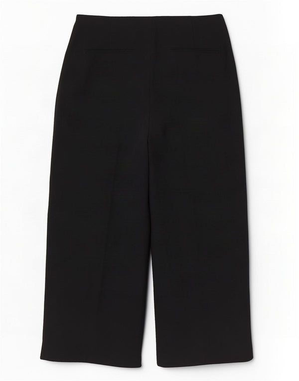 Pantaloni casual a gamba larga da donna Marks & Spencer UK 14 Large W32 L28 neri