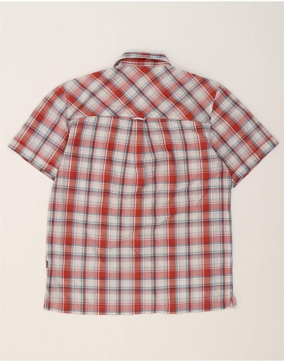 Rohan Chemise à Manches Courtes Homme Petit Carreau Rouge Polyamide
