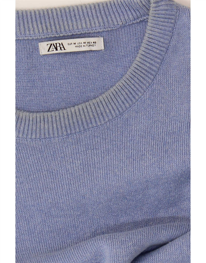 Zara Pull Col Ras Du Cou Homme Bleu Moyen
