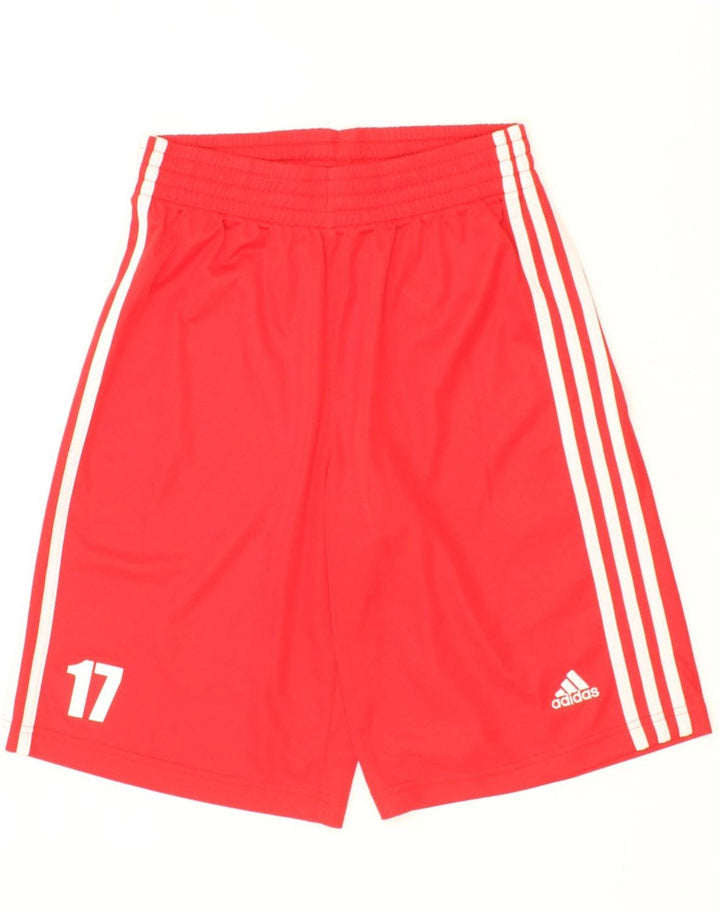 ADIDAS Boys Graphic Sport Shorts 13-14 Years  Red Polyester Vintage Adidas and Second-Hand Adidas from Messina Hembry 