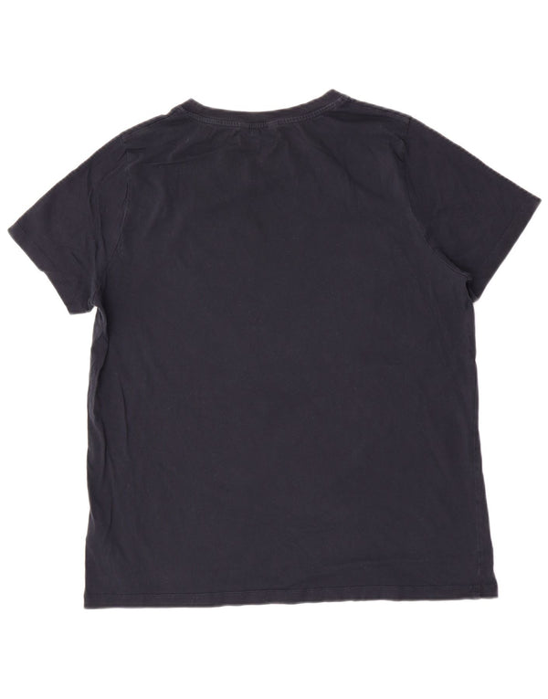 Tommy Hilfiger Damen Grafik-T-Shirt-Oberteil UK 18 XL Marineblau Baumwolle