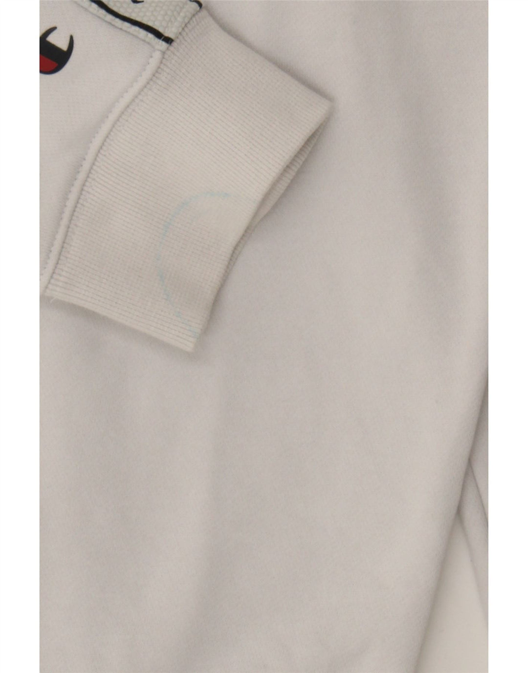 CHAMPION Mens Graphic Sweatshirt Jumper Medium White Cotton Vintage Champion and Second-Hand Champion from Messina Hembry 