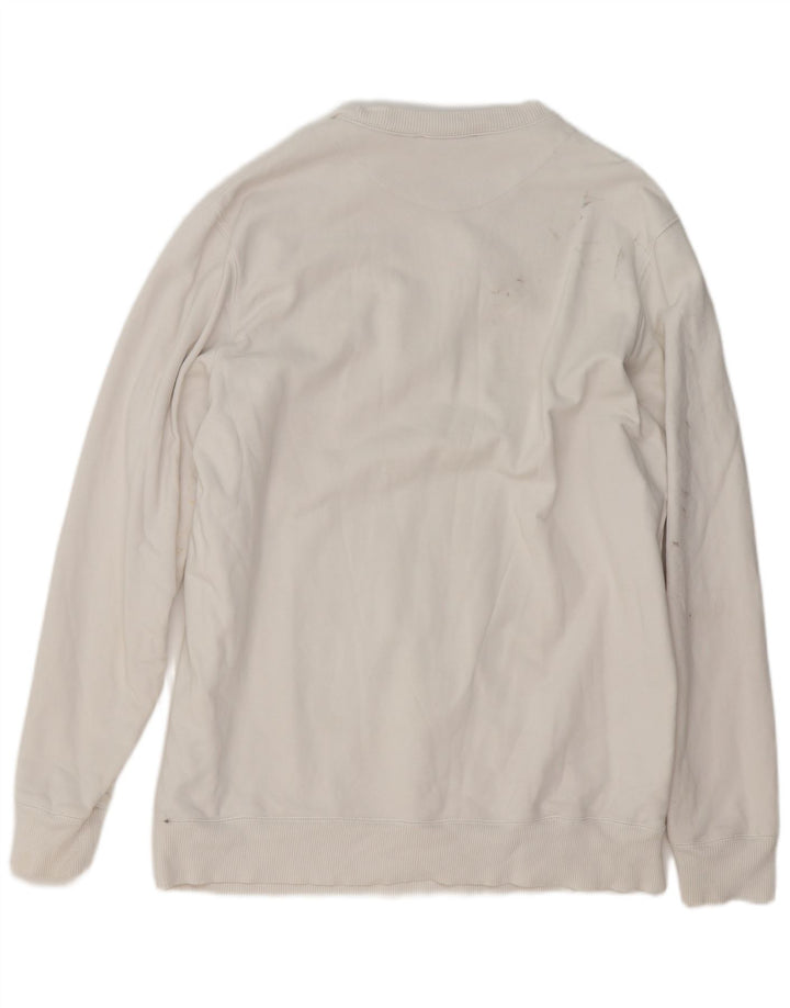 Felpa grafica da uomo Diesel Jumper XL in cotone bianco