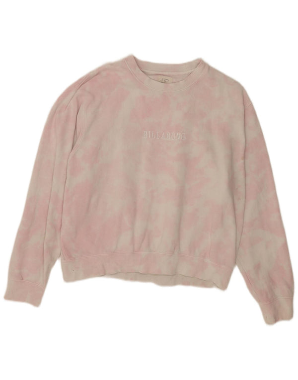 Felpa grafica da donna Billabong UK 14 Medium Pink Tie Dye