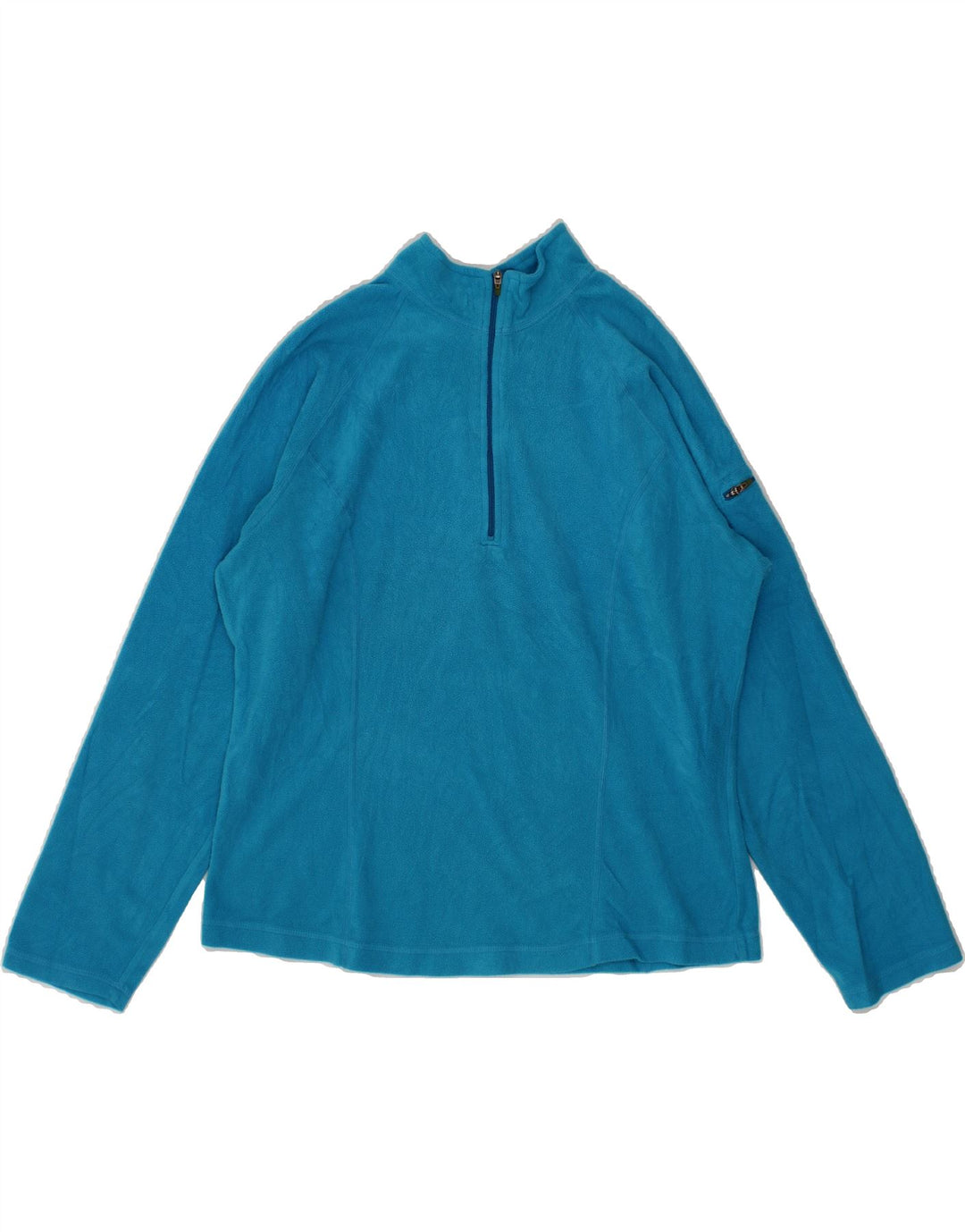 L.L.BEAN Womens Zip Neck Fleece Jumper UK 14 Medium Blue Polyester Vintage L.L.Bean and Second-Hand L.L.Bean from Messina Hembry 