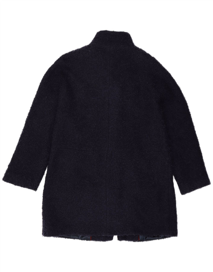 Monsoon Womens Overcoat UK 12 Medium  Navy Blue Polyester