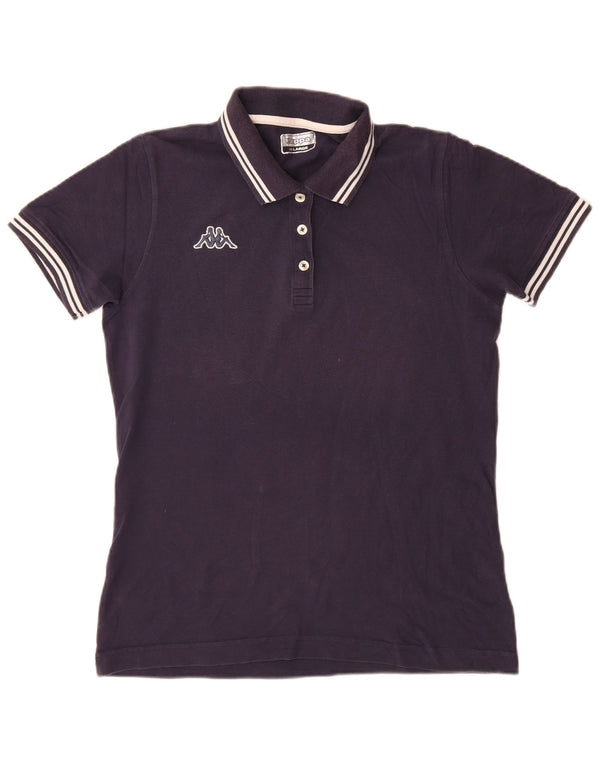 Kappa Damen Slim Poloshirt 2XL Marineblau gestreift