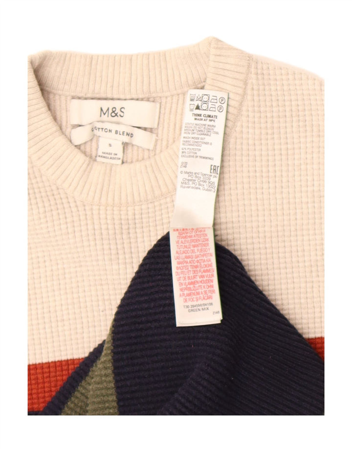Marks & Spencer Womens Crew Neck Jumper Sweater UK 10 Small Multicoloured