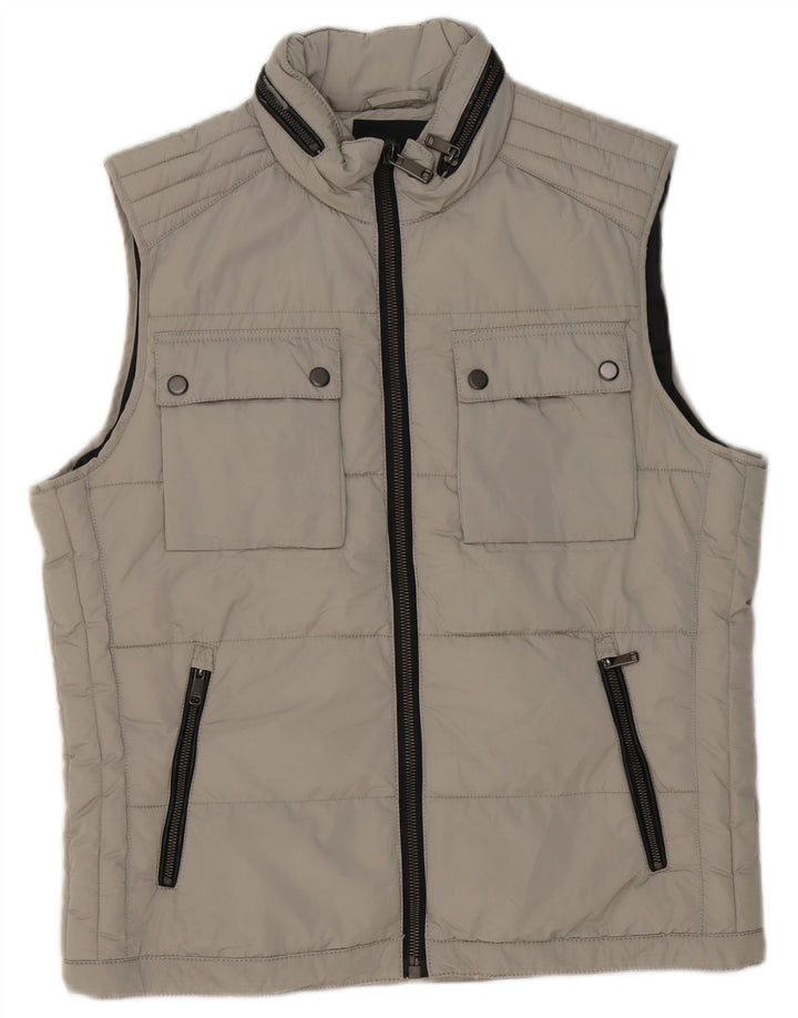 Zara Mens Padded Gilet UK 40 Large Grey