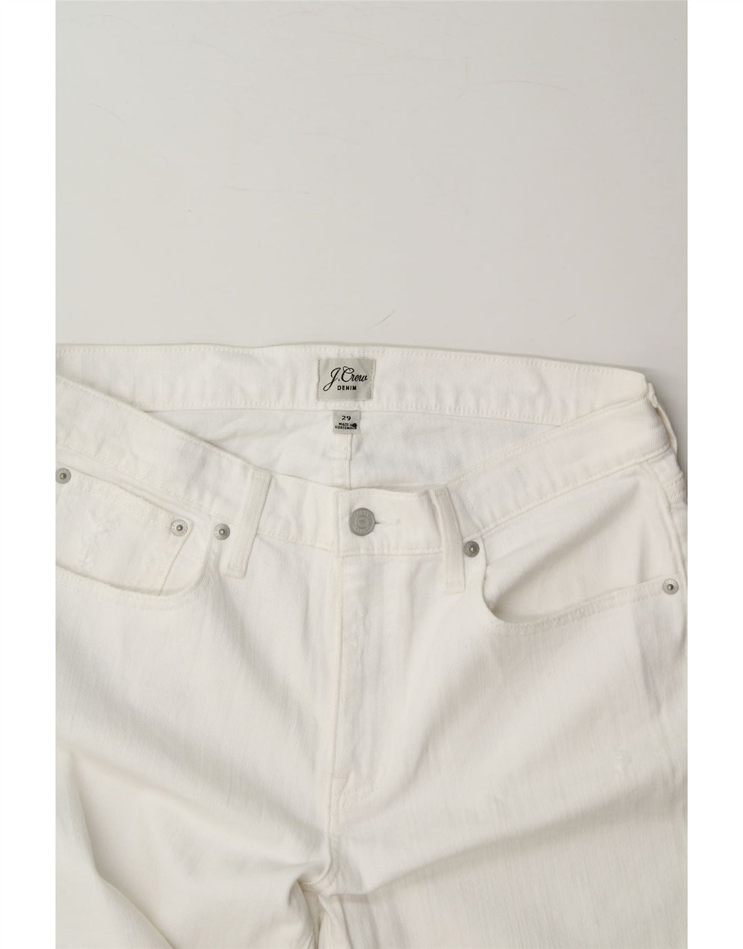 J. CREW Womens Straight Jeans W29 L28 White Cotton Vintage J. Crew and Second-Hand J. Crew from Messina Hembry 