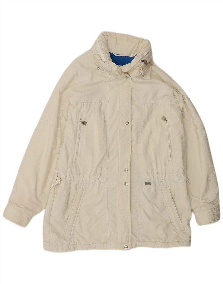 Schoffel Womens Windbreaker Jacket IT 42 Medium Off White Polyamide