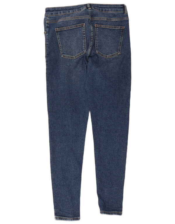 Marks & Spencer Womens Skinny Jeans UK 12 Medium W30 L27 Blue Cotton
