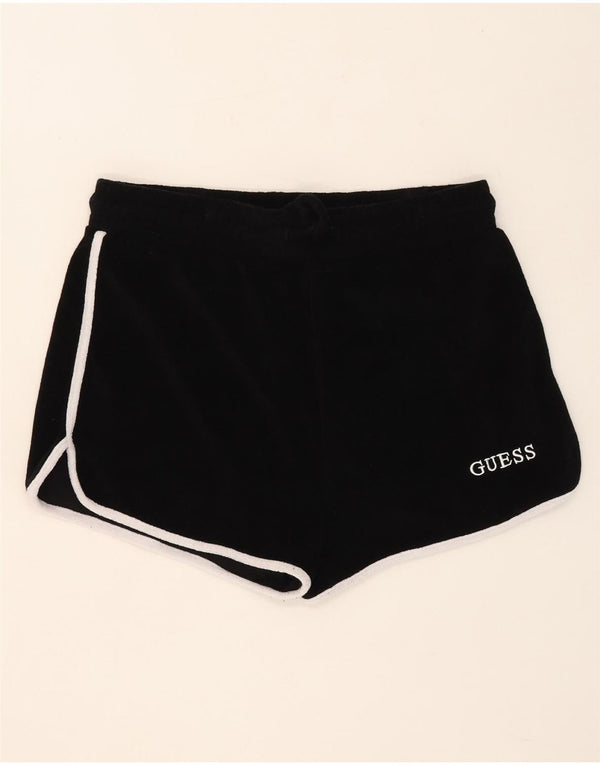 Guess Damen Sportshorts UK 14 Large Schwarz Baumwolle